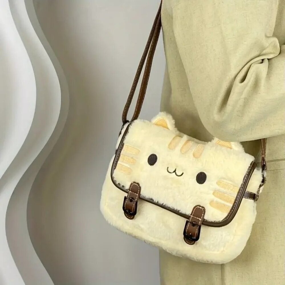 Cute Cat Plush Handbag/Crossbody NWT​​ - Picture 2 of 5